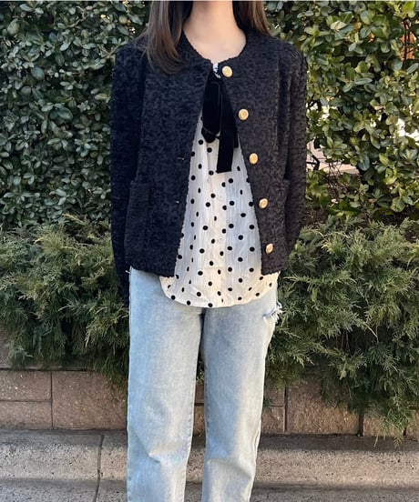 LILY TWEED JACKET（BLACK）