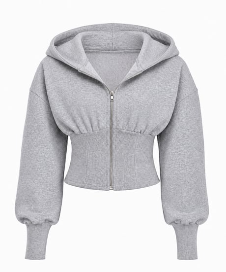 After Rehearsal : Corset Hoodie（GRAY）