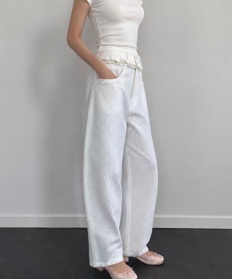 Morning Milk : Peplum Barrel Pants