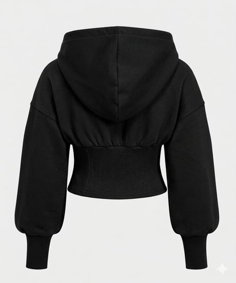 After Rehearsal : Corset Hoodie（BLACK）