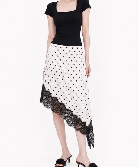 Sunday Matinee : Satin Skirt (WHITE)