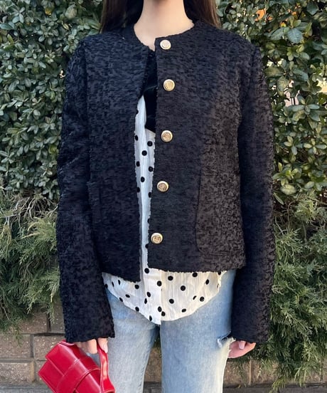 LILY TWEED JACKET（BLACK）