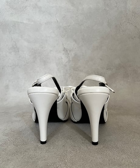 Opera Lace-up HEELS（WHITE / BLACK / SILVER）