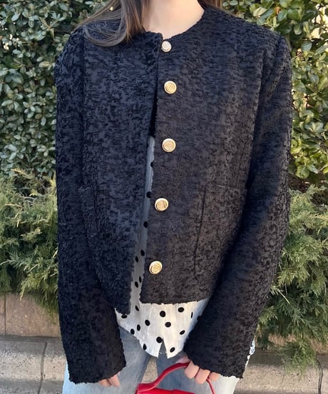 LILY TWEED JACKET（BLACK）