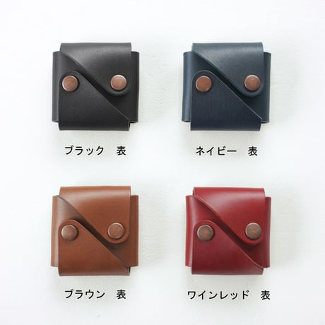 coin case【ウォールナット】　- 木と革のコインケース -