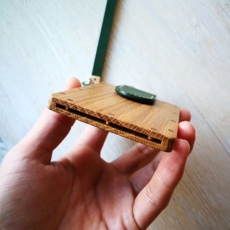 IC card case 【オーク】　- 木と革のパスケース　ICカード入れ -