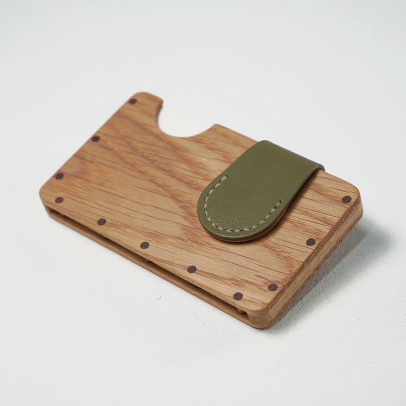 a card case 【ナラ】 - 木と革の名刺入れ - | tackle wood design