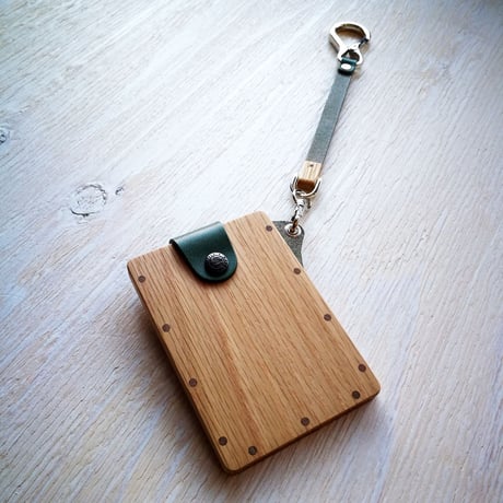 IC card case 【オーク】　- 木と革のパスケース　ICカード入れ -