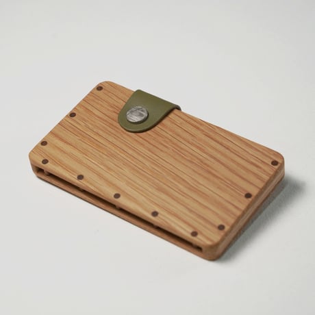 a card case 【ナラ】　- 木と革の名刺入れ -
