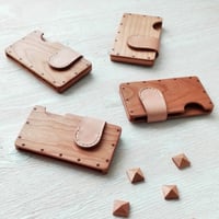 a card case 【チェリー】　- 木と革の名刺入れ -　(受注制作)