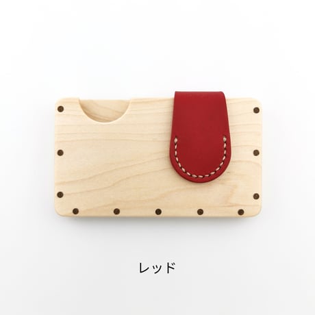 a card case 【メープル】 　- 木と革の名刺入れ -