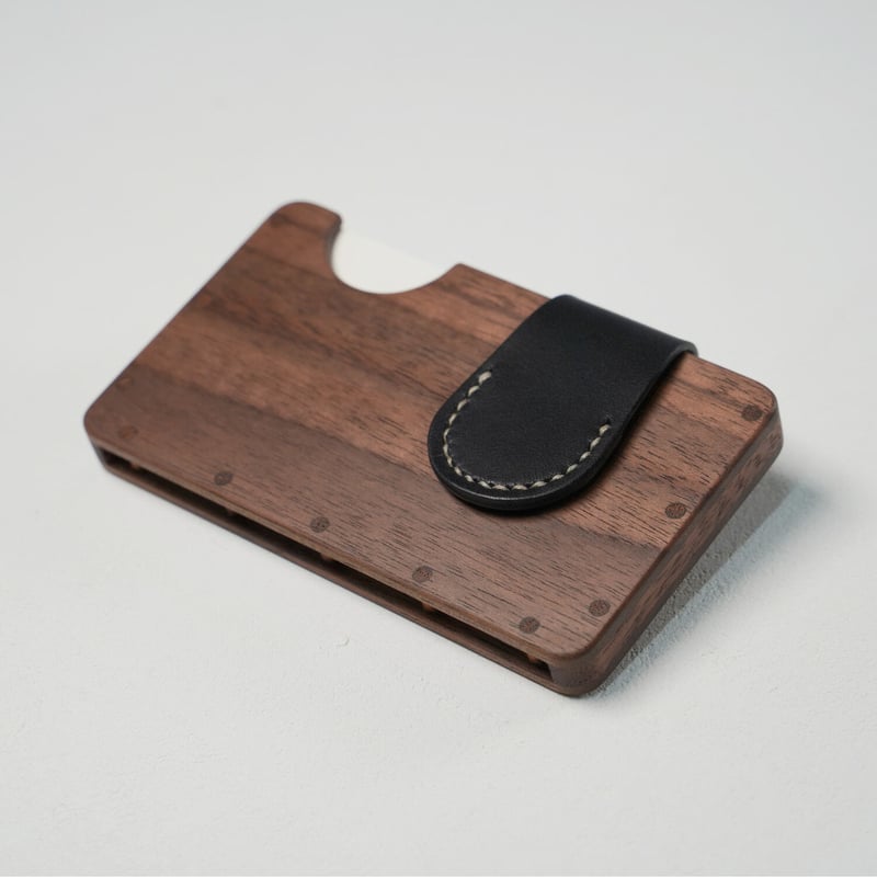 a card case 【ウォールナット】 - 木と革の名刺入れ - | tackle wo
