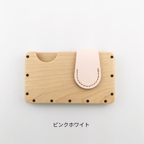 a card case 【メープル】 　- 木と革の名刺入れ -