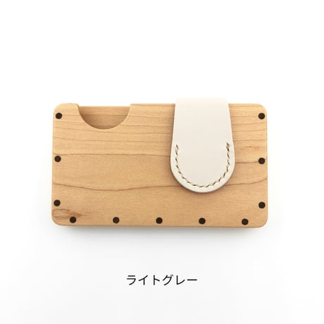 a card case 【メープル】 　- 木と革の名刺入れ -