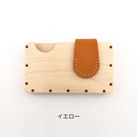 a card case 【メープル】 　- 木と革の名刺入れ -