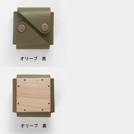 coin case【メープル】　- 木と革のコインケース -
