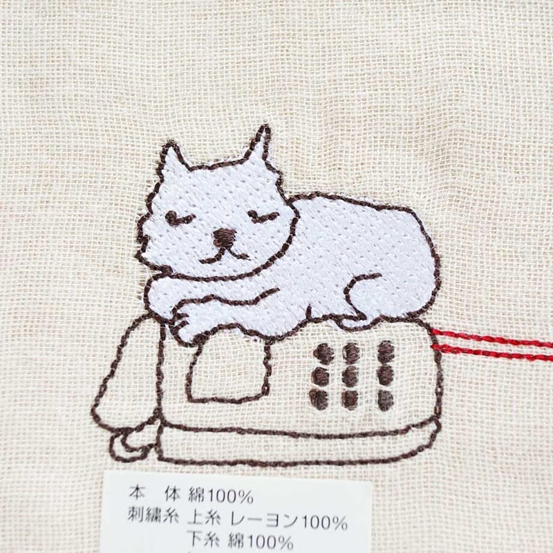 パネル生地、ガーゼハンカチオーダー受付 ねこ柄 234 パネル生地