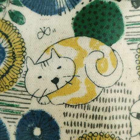 マチ付きバッグ・お昼寝猫（02-293）
