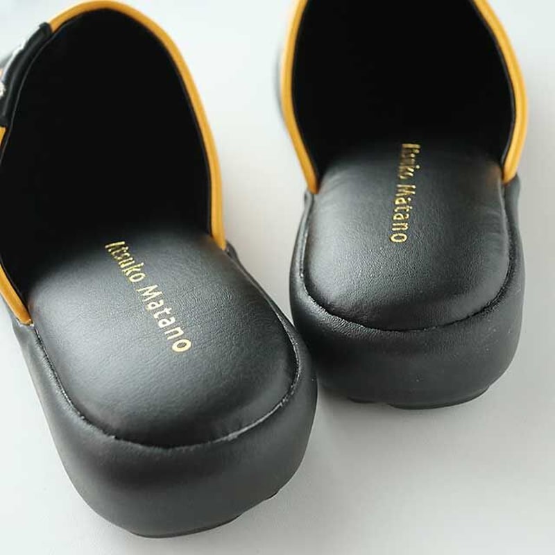 ATSUKO MATANO シルエット猫サンダル M ブラック AM45000 ATSUKO