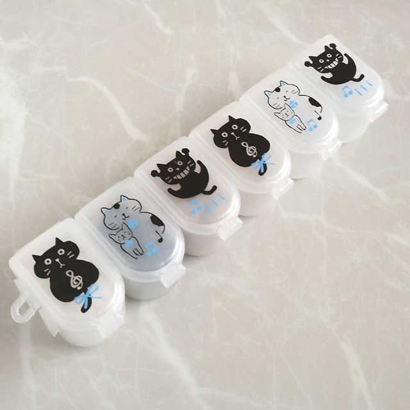 猫柄3連ピルケース(02-061) | 猫雑貨店 ラ・シュエット
