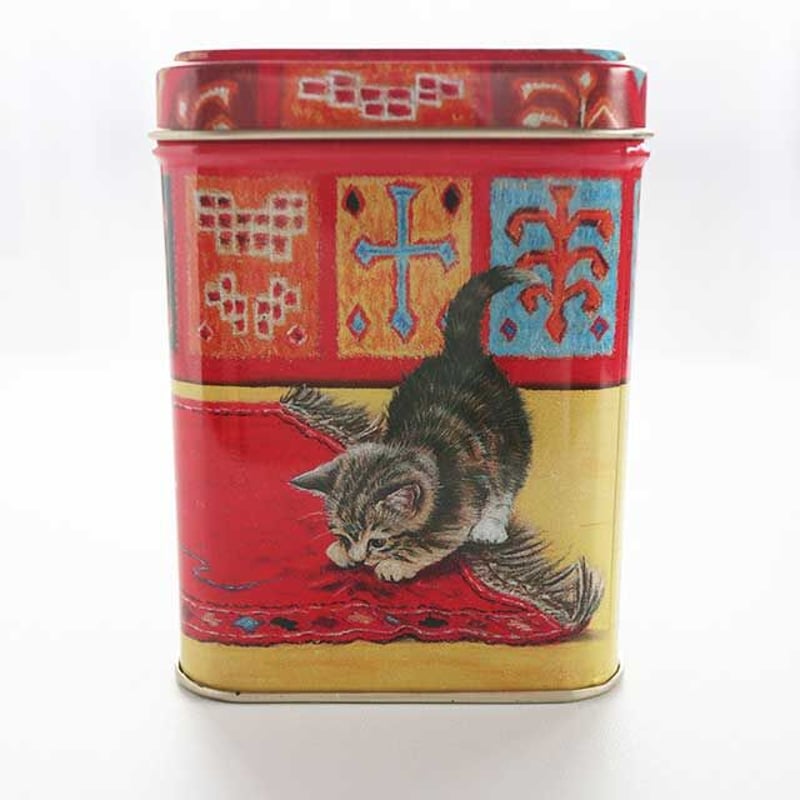 猫柄缶・スクエアディープ（04-138） | 猫雑貨店 ラ・シュエット