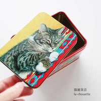 猫柄缶・ハーフロング（04-139）