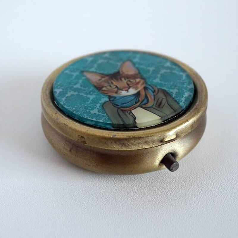 ビンテージ猫ピルケース