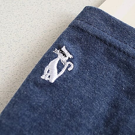 ワンポイント猫刺繍UVケアショート手袋