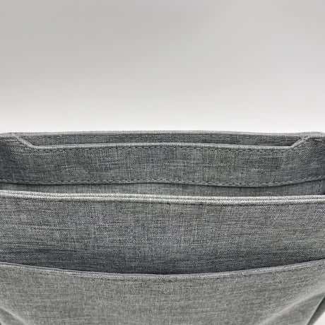 Chambray Polyester SQUARE CROSS BAG / BLACK