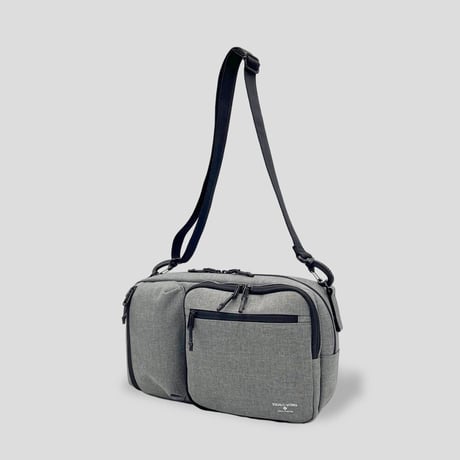 Chambray Polyester 2WAY SHOULDER BAG / GRAY