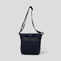 Chambray Polyester SQUARE CROSS BAG / BLACK