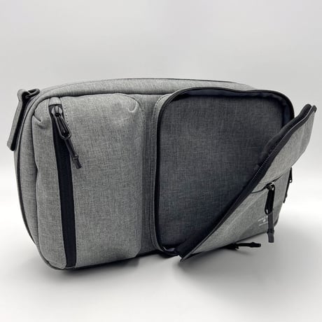 Chambray Polyester 2WAY SHOULDER BAG / GRAY