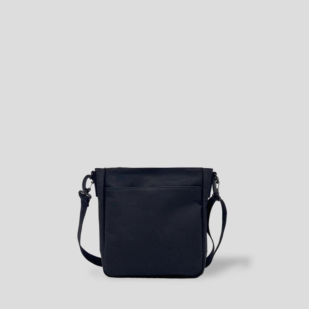 Chambray Polyester SQUARE CROSS BAG / BLACK | R Chambray Polyester SQUARE CROSS BAG / BLACK | R