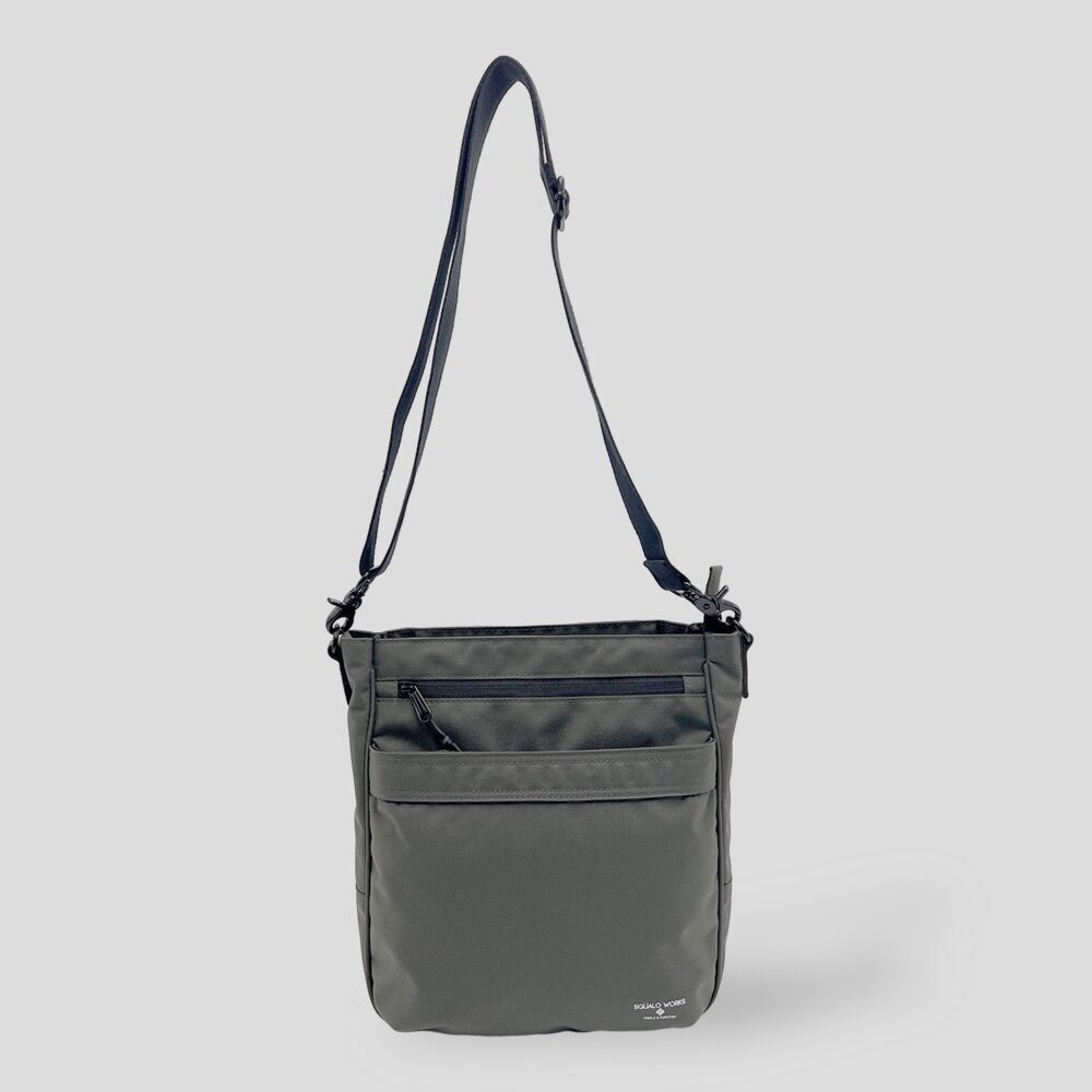 Nylon OX SQUARE CROSS BAG / GRAY | R/F STORE | Nylon OX SQUARE CROSS BAG / GRAY | R/F STORE |