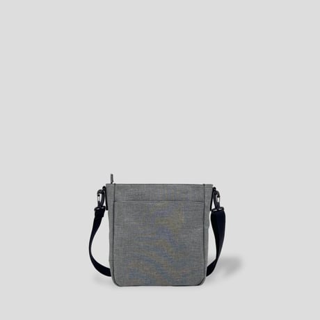 Chambray Polyester SQUARE CROSS BAG / GRAY