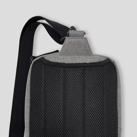 Chambray Polyester 2WAY SHOULDER BAG / GRAY