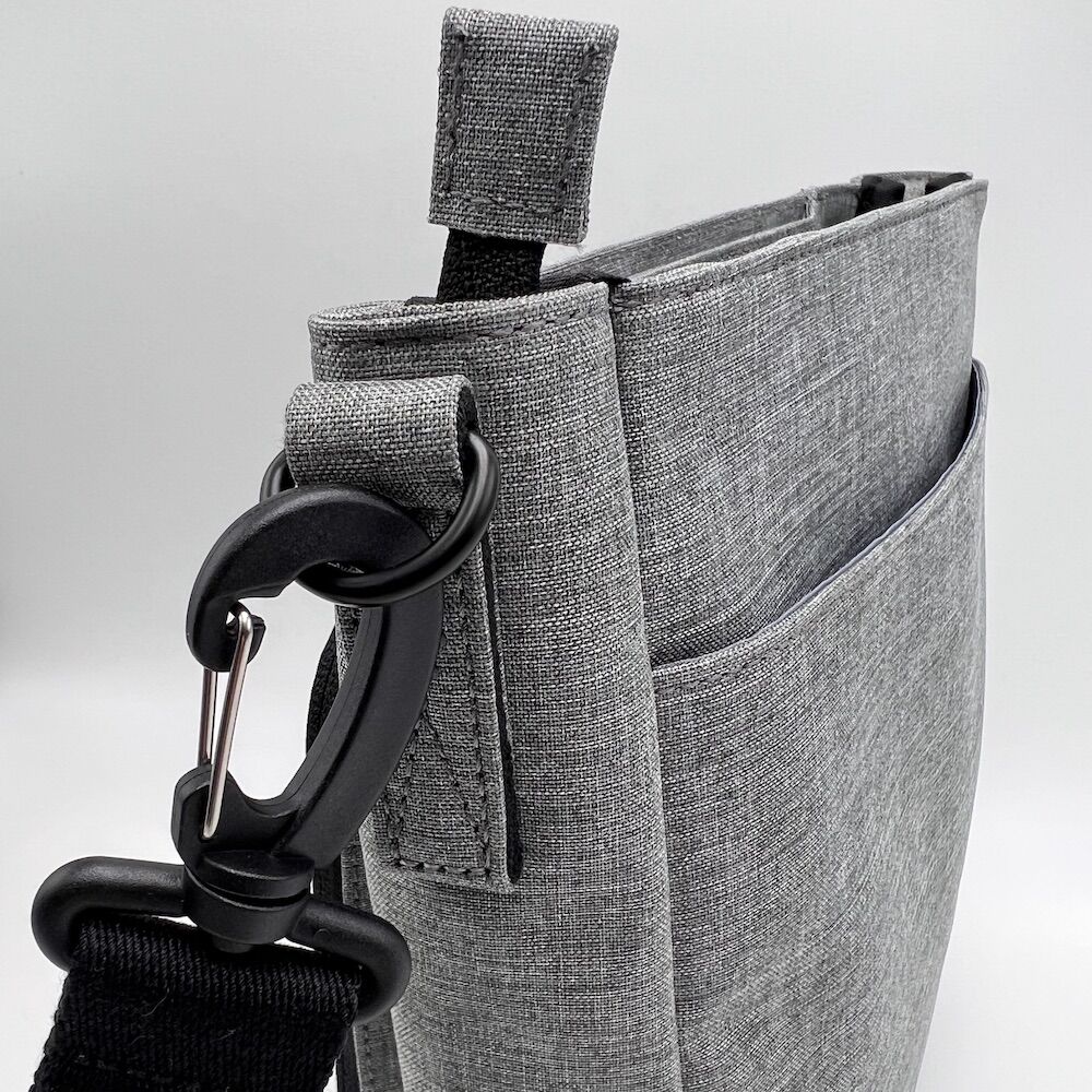 Chambray Polyester SQUARE CROSS BAG / BLACK | R Chambray Polyester SQUARE CROSS BAG / BLACK | R
