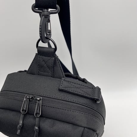 Chambray Polyester 2WAY SHOULDER BAG / BLACK
