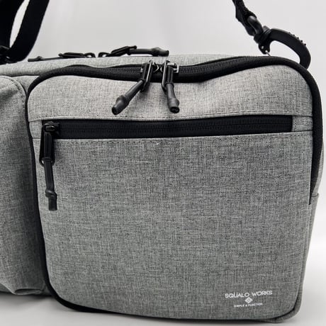 Chambray Polyester 2WAY SHOULDER BAG / GRAY