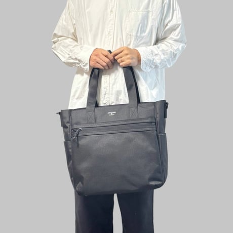 Chambray UTILITY TOTE / BLACK