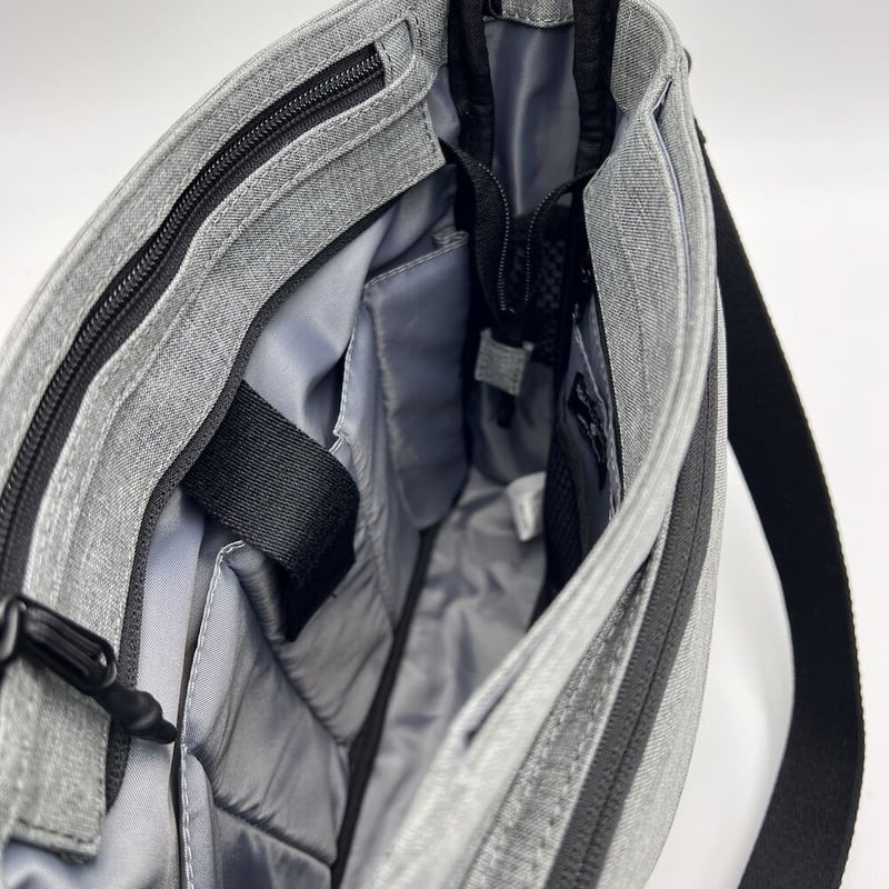 Chambray Polyester SQUARE CROSS BAG / BLACK | R Chambray Polyester SQUARE CROSS BAG / BLACK | R