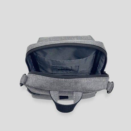 Chambray Polyester MINI SHOULDER BAG / BLACK