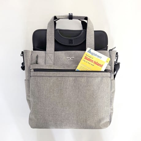 Chambray UTILITY TOTE / BLACK