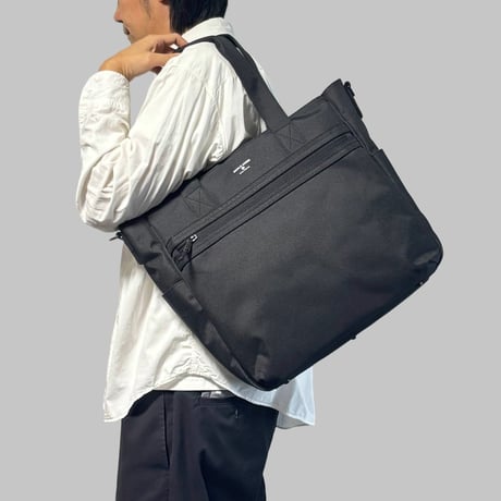 Chambray UTILITY TOTE / BLACK