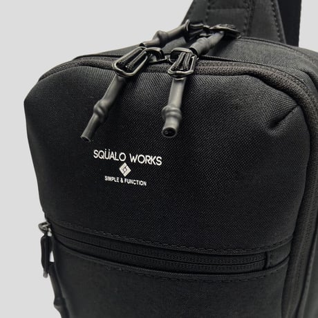 Chambray Polyester SLING PACK / BLACK
