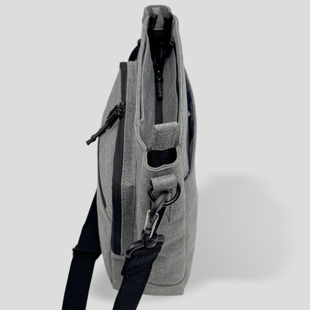 Chambray Polyester SQUARE CROSS BAG / BLACK | R