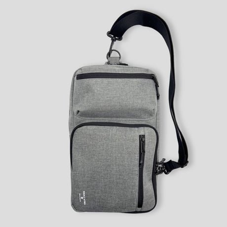 Chambray Polyester 2WAY SHOULDER BAG / GRAY