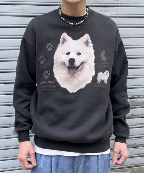 トレーナー/スウェット samoyed Sheep Crop Sweat Shirt KIDS Samoyed Sweatshirt, YOUTH Samoyed Sweater, Samoyed Crewneck