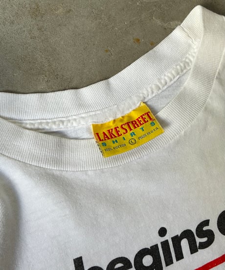 90s "Life begins at 40."cotton print tee