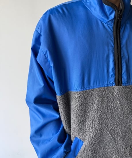 90s “J.CREW SPORT” nylon switching fleece half zip pullover